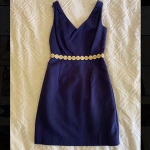 Lilly Pulitzer Navy and Gold Dress